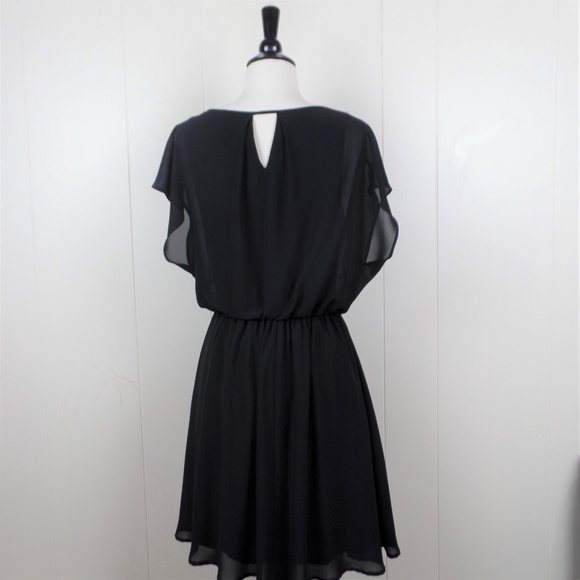 Lush chiffon short sleeve dress L - Picture 4 of 4